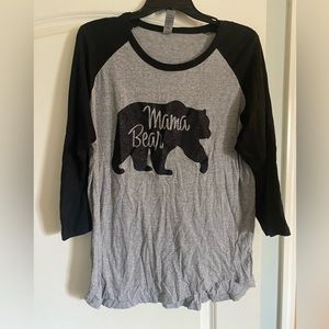 Mama Bear baseball tee size L